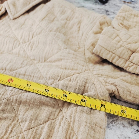 MADEWELL Desert Dune Tan Quilted Lightspun Cotton Cropped Jacket - Picture 14 of 16